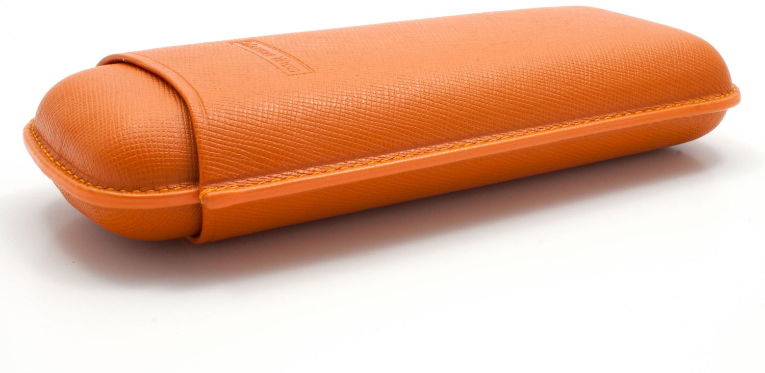 Martin Wess Dante Lederetui 2er Gigante Orange (571) liegend