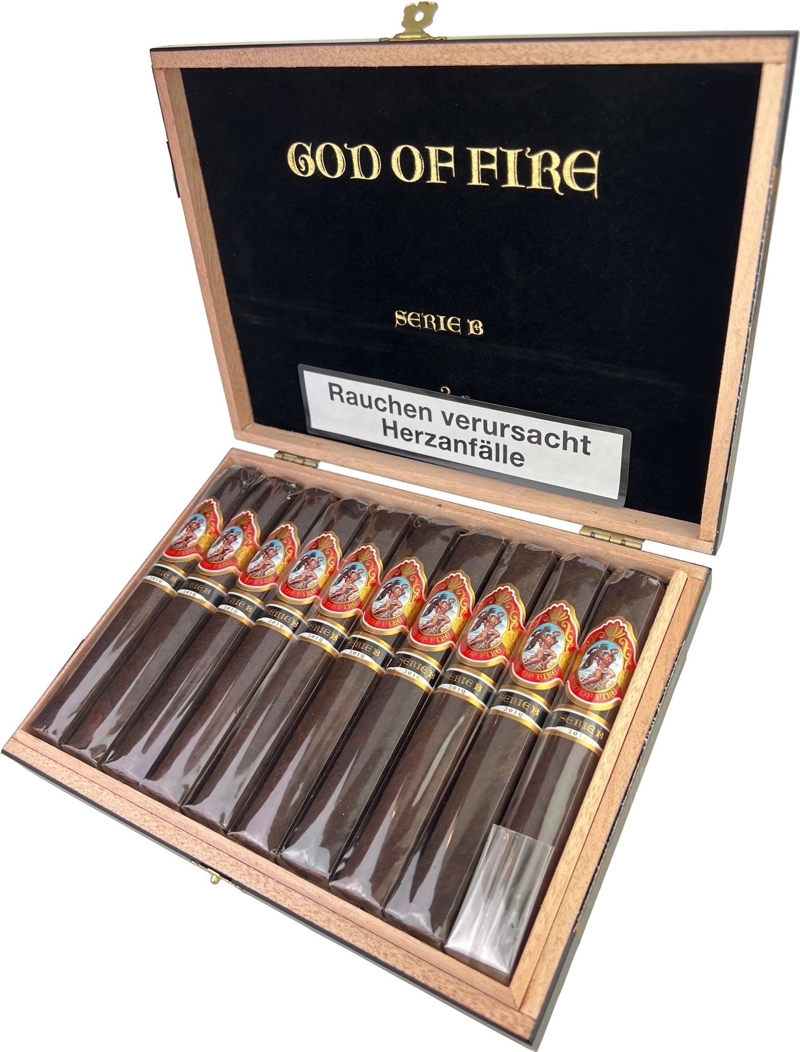 God of Fire by Arturo Fuente Serie B Gran Toro Kiste offen