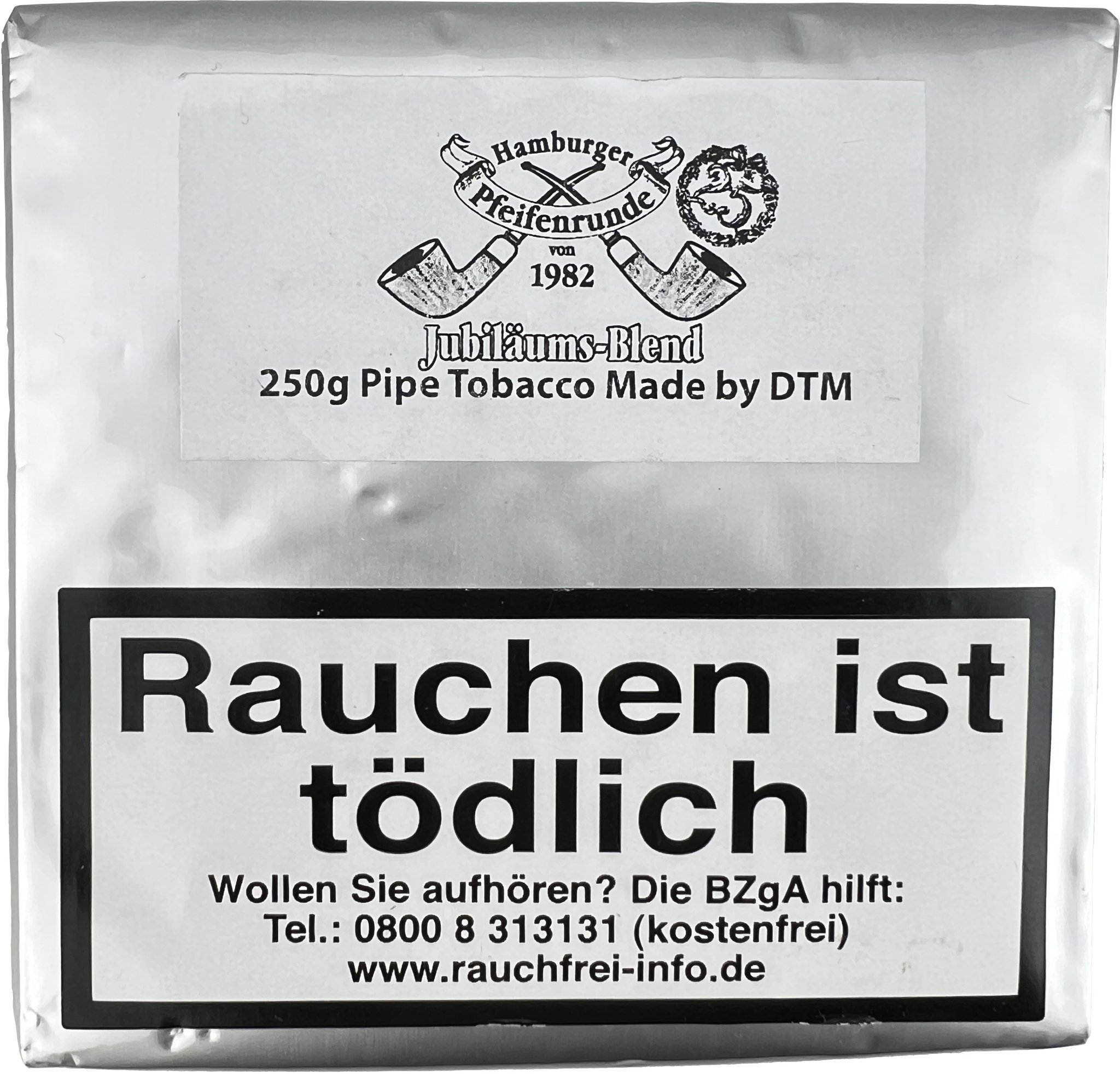 Dan Tobacco DTM Pfeifentabak Hamburger Pfeifenrunde Jubiläumsblend 25 Jahre 250g Pouch