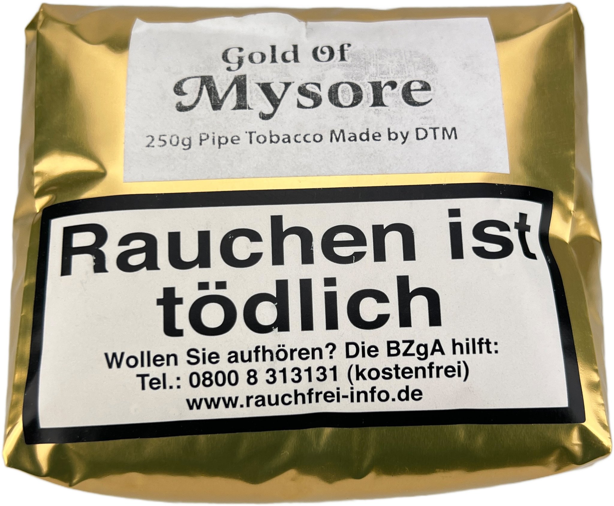 Dan Tobacco DTM Pfeifentabak Gold of Mysore 250g Pouch