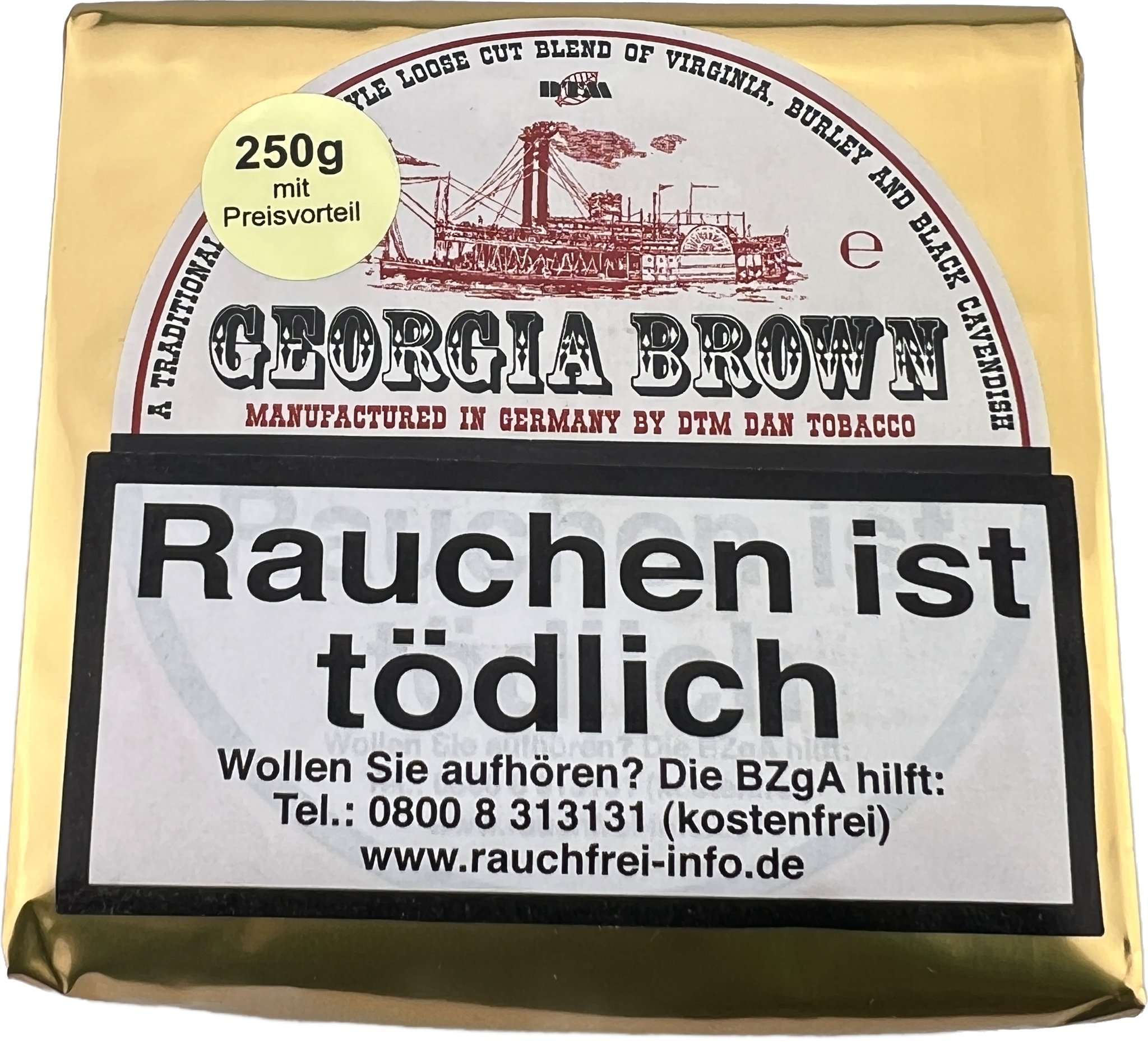Dan Tobacco DTM Pfeifentabak Georgia Brown 250g Pouch