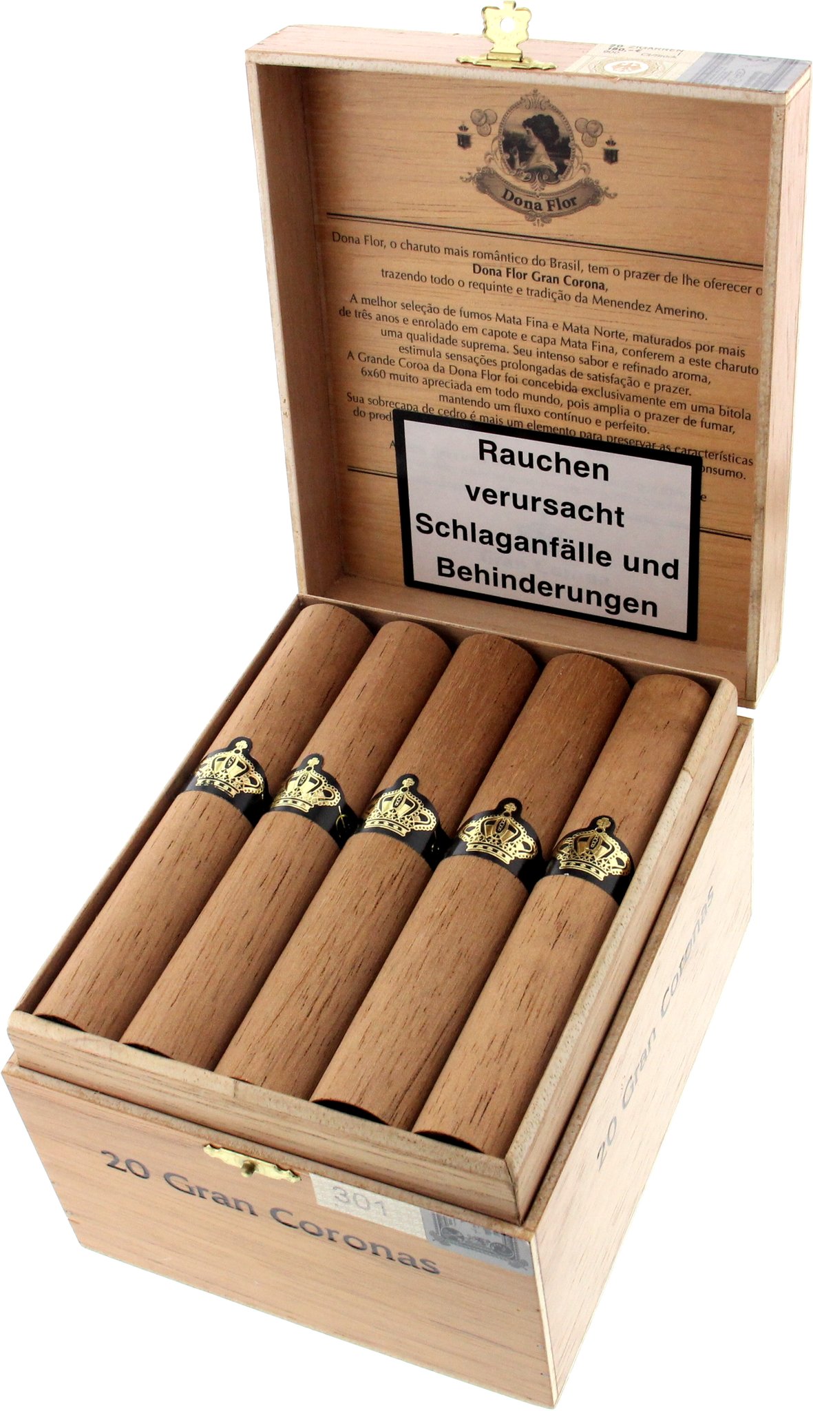 Dona Flor Mata Fina Gran Coronas Kiste offen