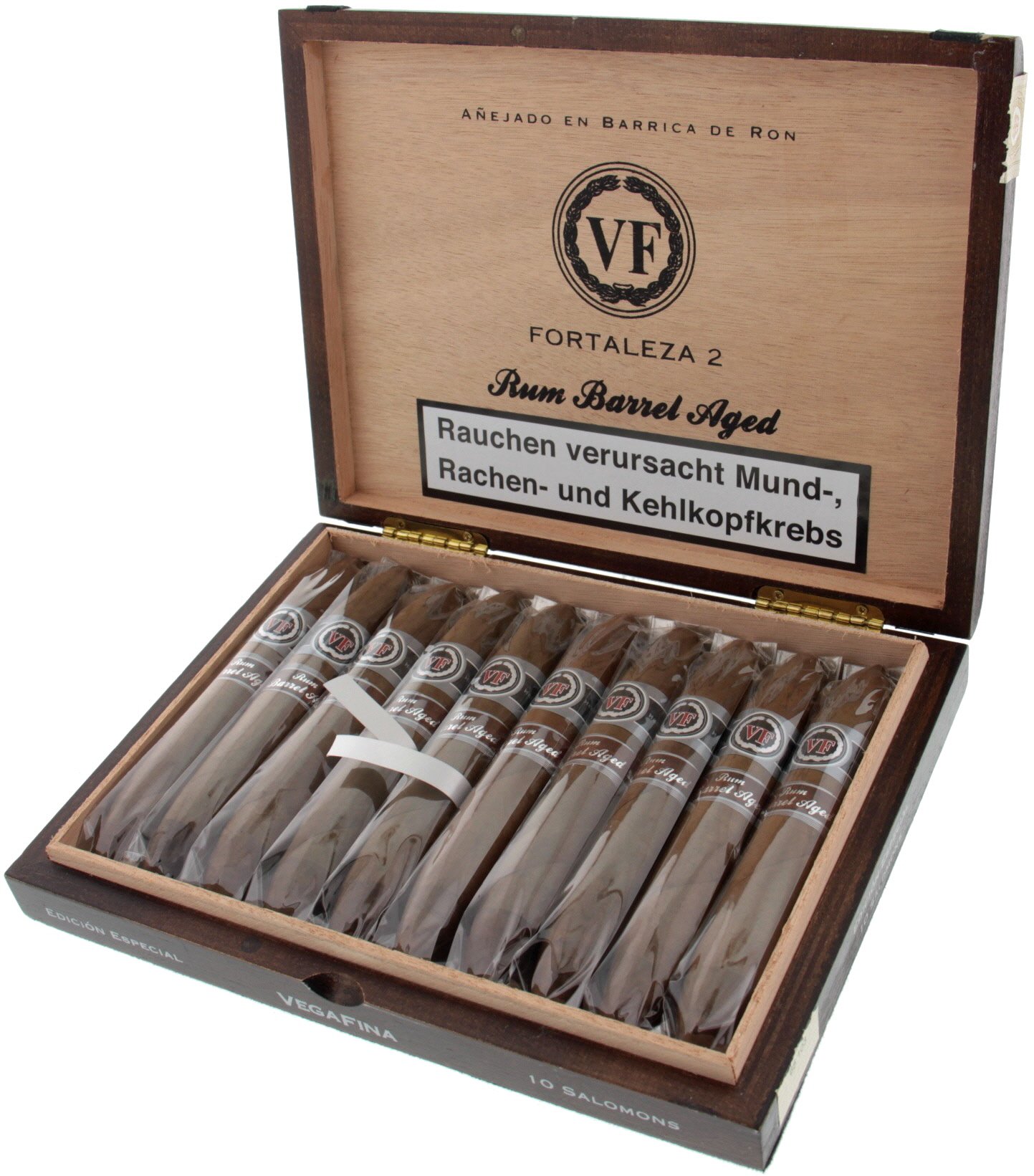 VegaFina Fortaleza 2 Edicion Especial Salomons Rum Barrel Aged Kiste offen