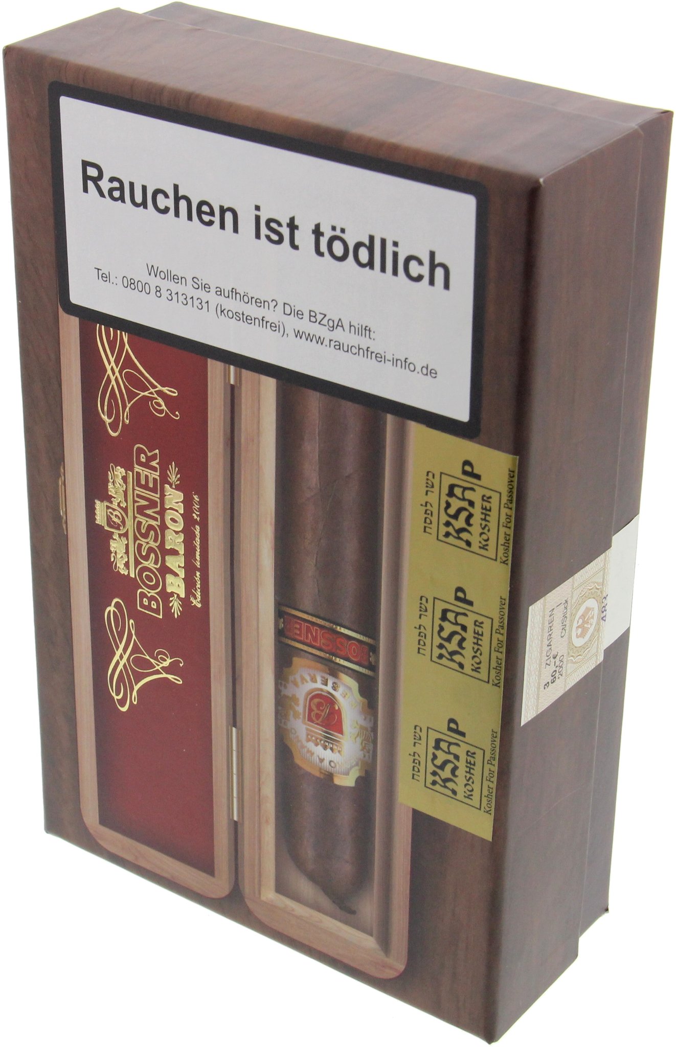 Bossner Koscher Baron 3er Holzkiste