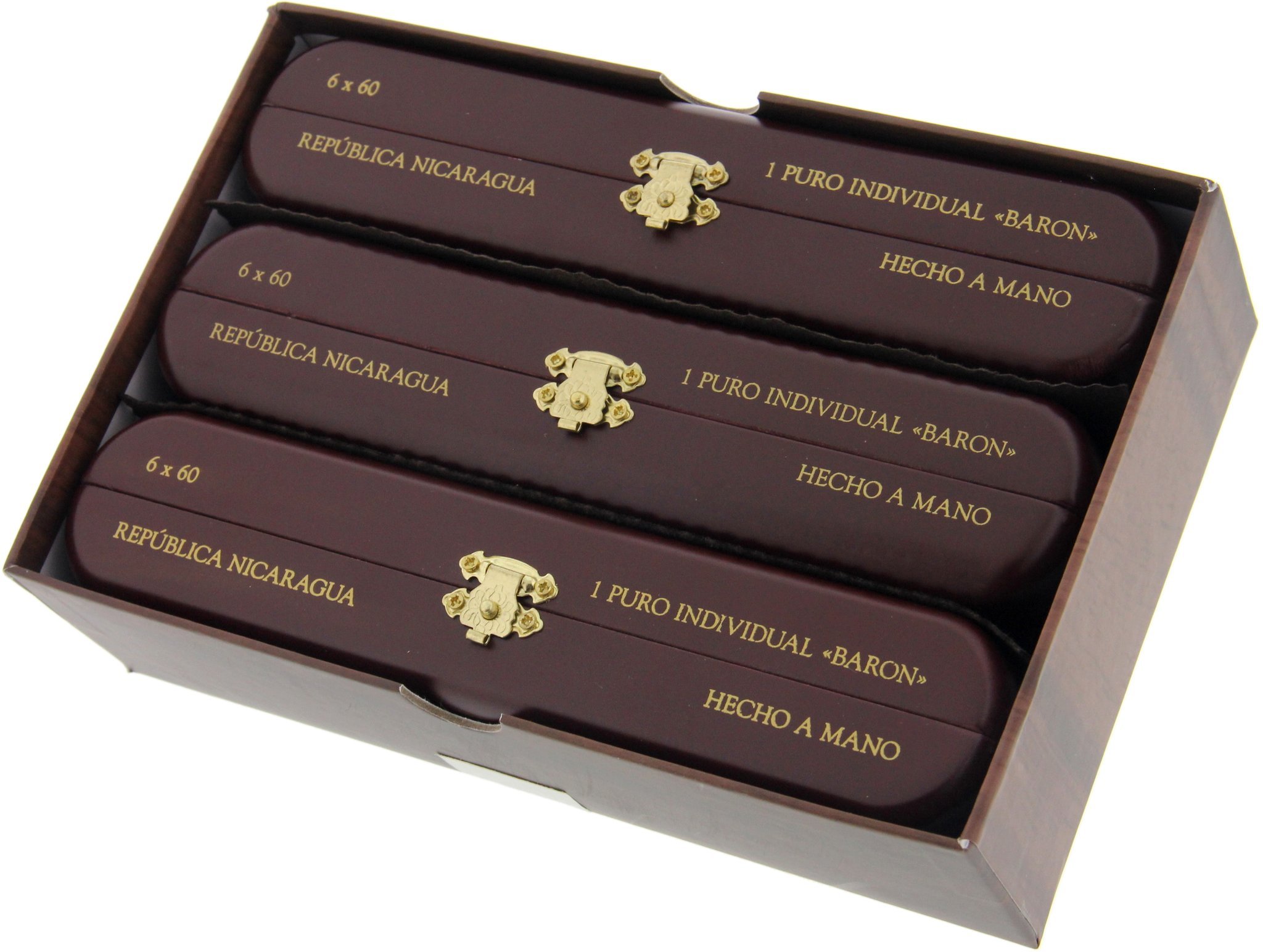 Bossner Koscher Baron 3er Holzkiste offen