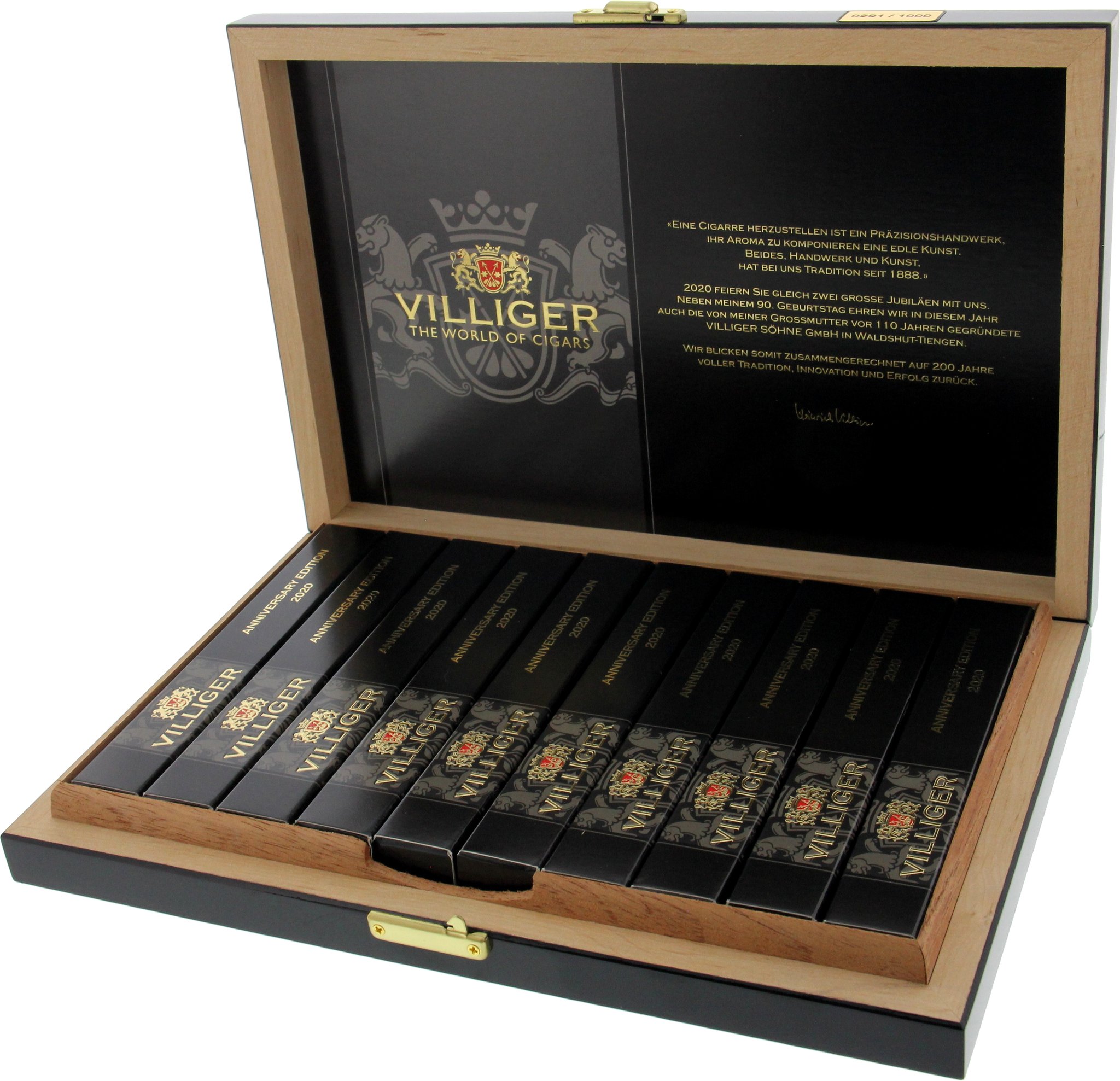 Villiger Edicion Limitada Anniversary 2020 Kiste offen ohne Warnhinweis