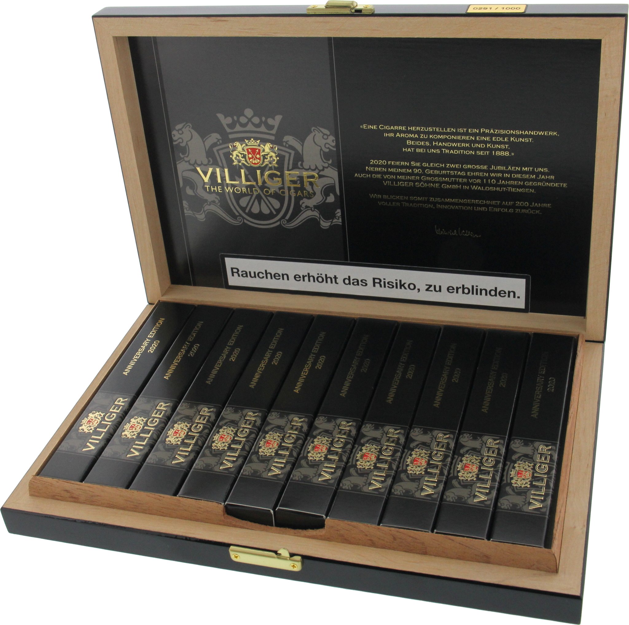 Villiger Edicion Limitada Anniversary 2020 Kiste offen