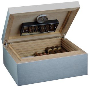 Adorini Aluminium Humidor Supreme (Medium) offen