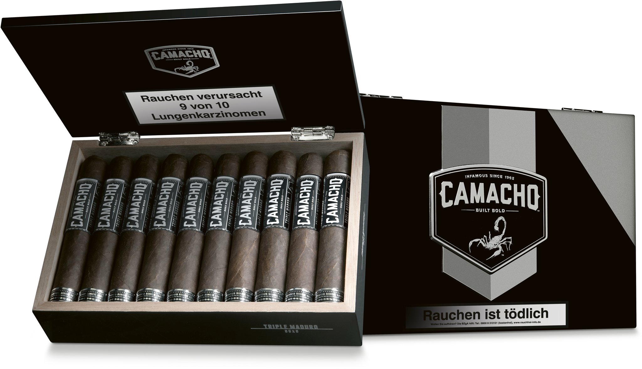 Camacho Triple Maduro Robusto Kiste Detailbild