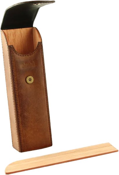 Leder braun 2 Zigarren Etui offen 3