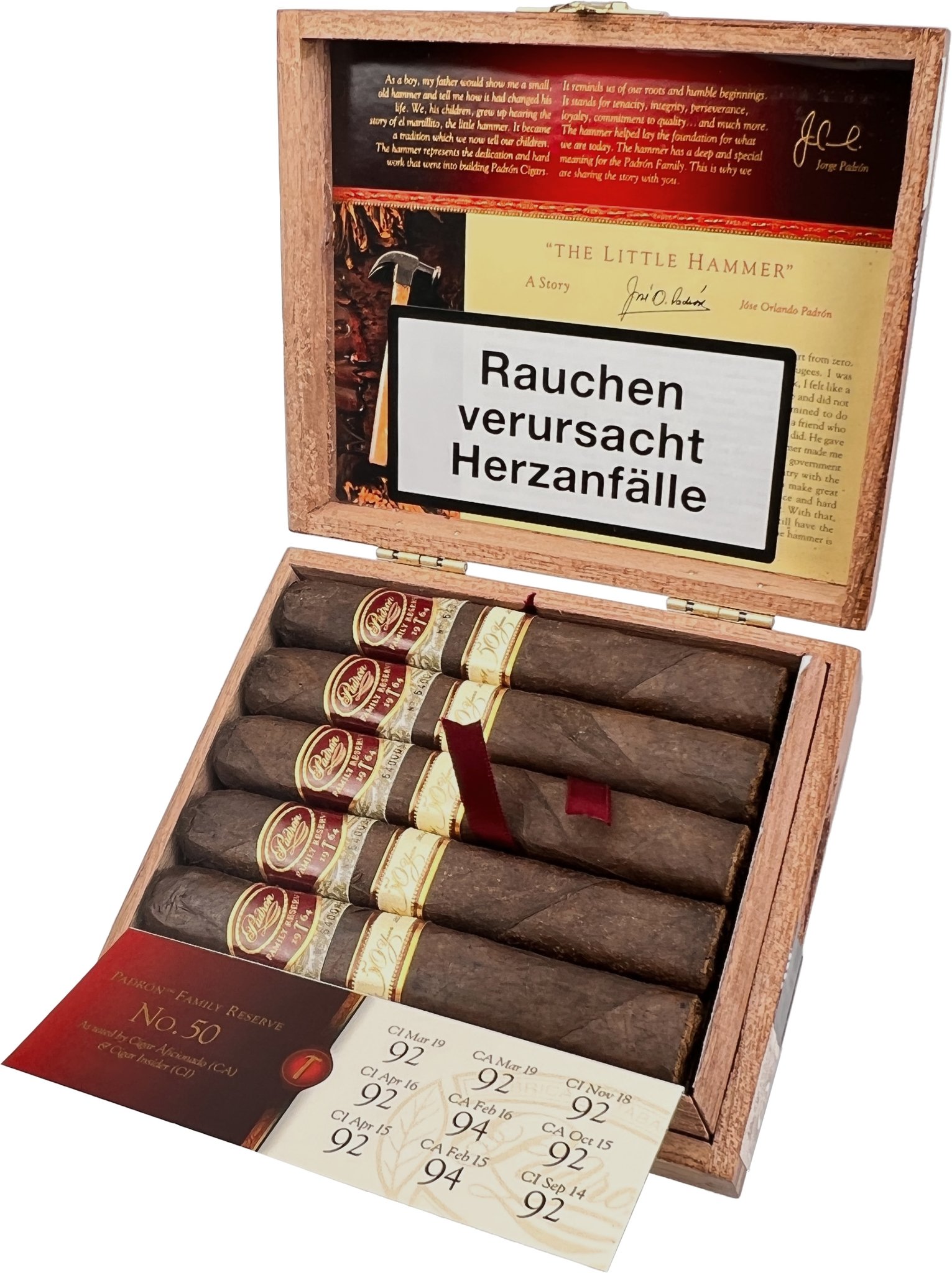 Padron Family Reserve No. 50 MADURO Kiste offen