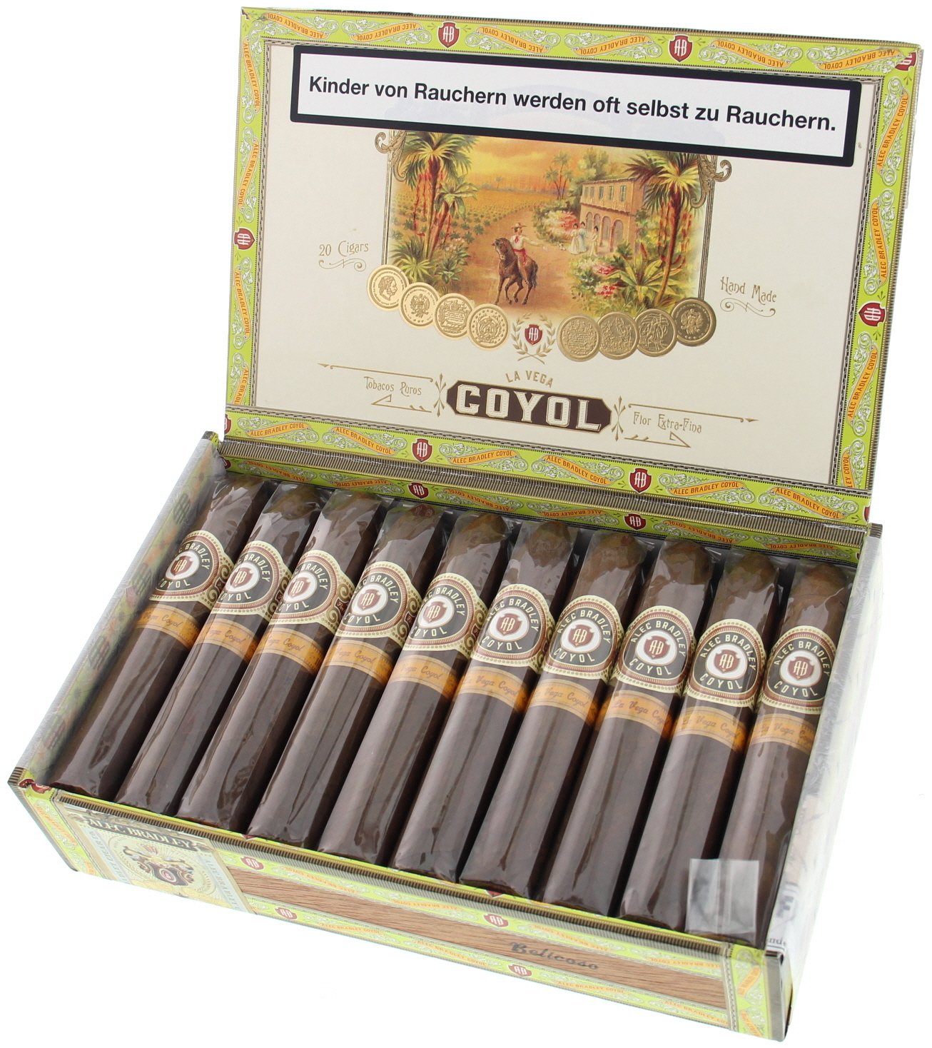 Alec Bradley Coyol Belicoso 20er Kiste offen