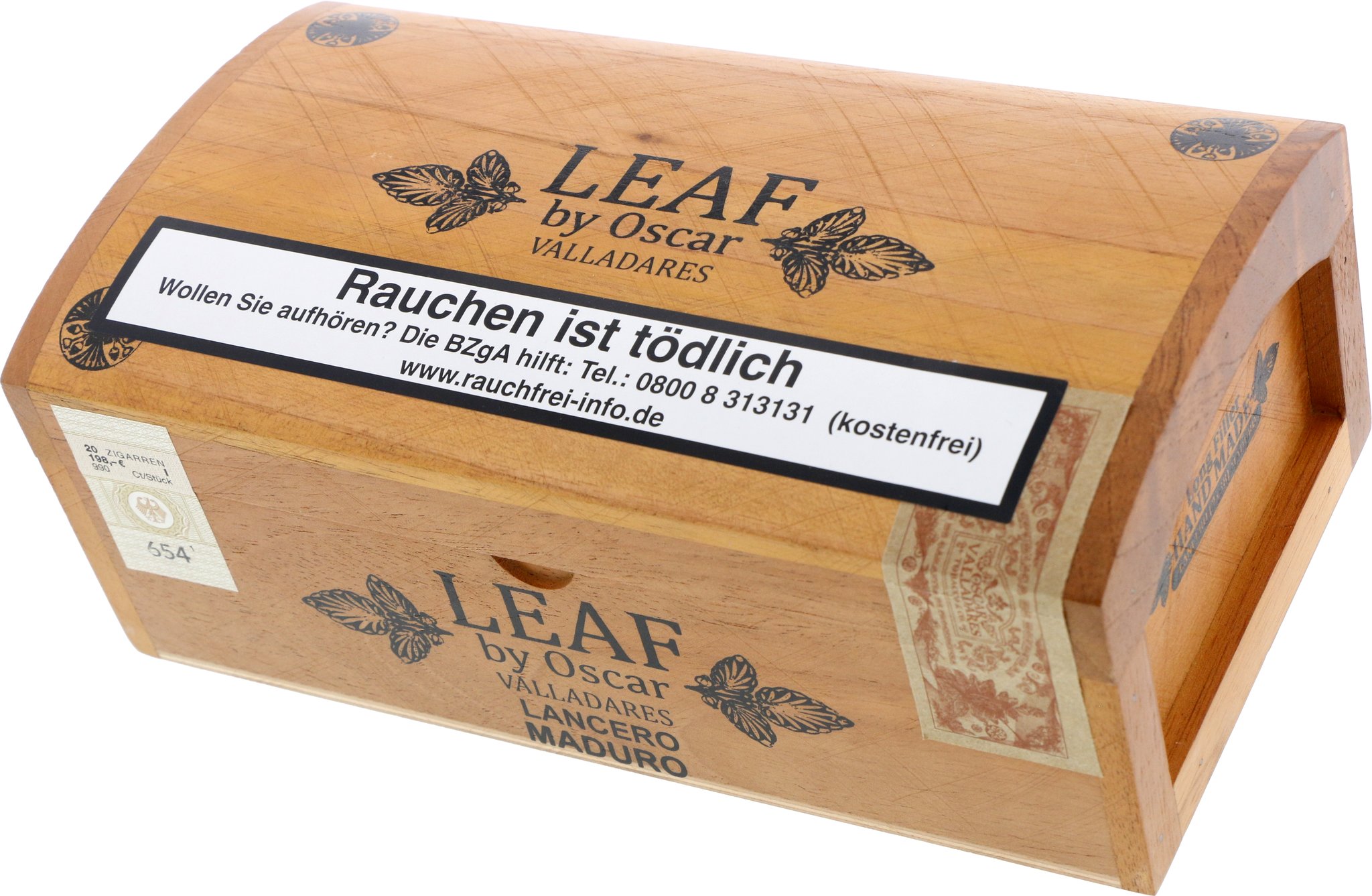 Oscar Valladares The Leaf Lancero Maduro Kiste