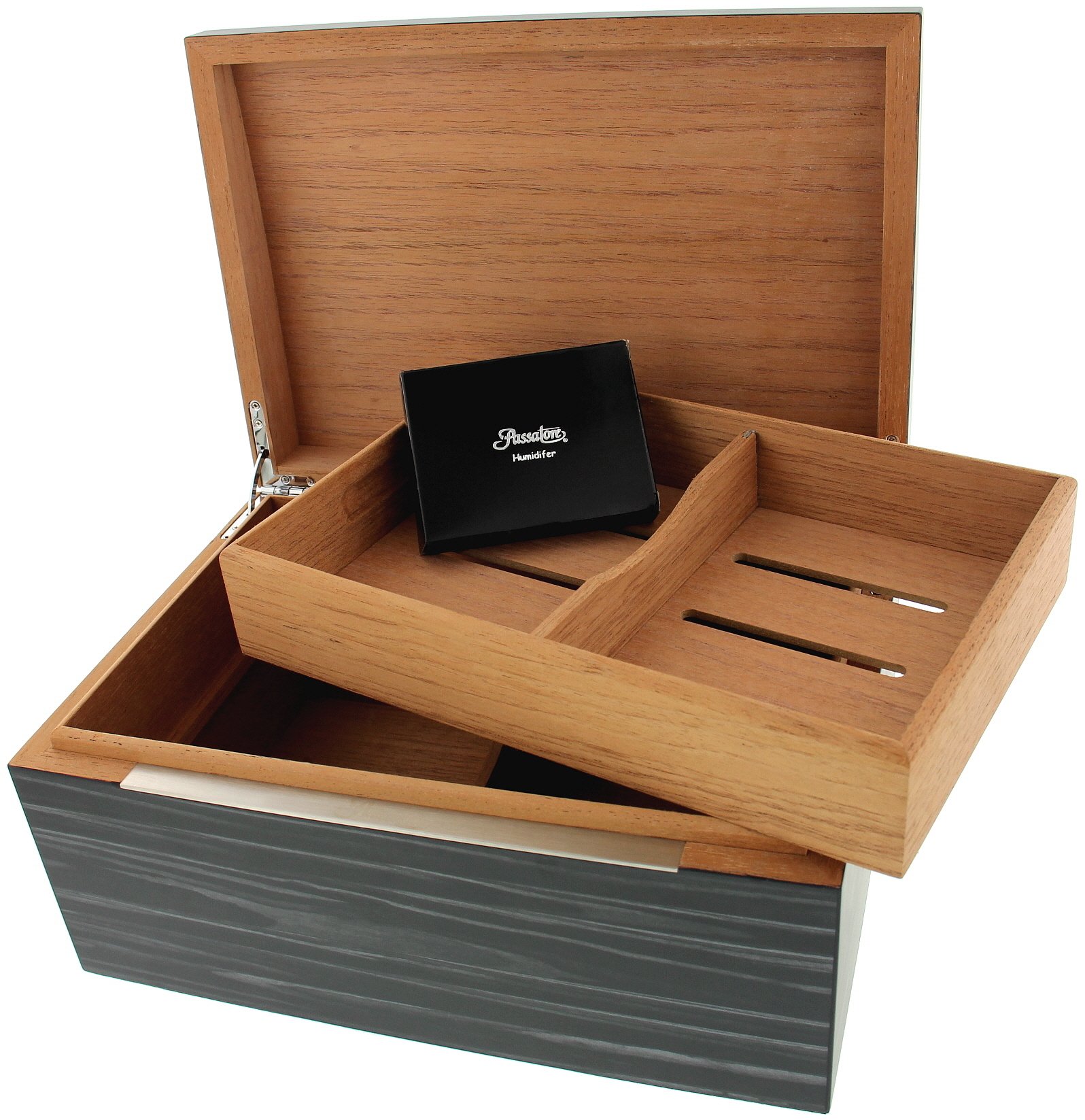 Passatore Humidor schwarz für 50 Zigarren (562213) Detailansicht