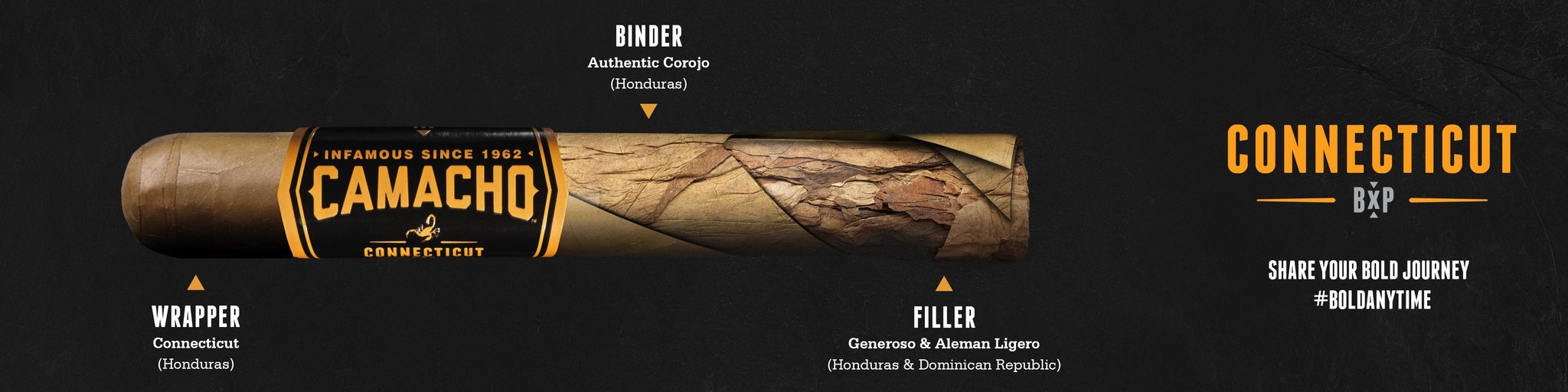 Camacho Connecticut Toro boxpressed Tubo Detailbild