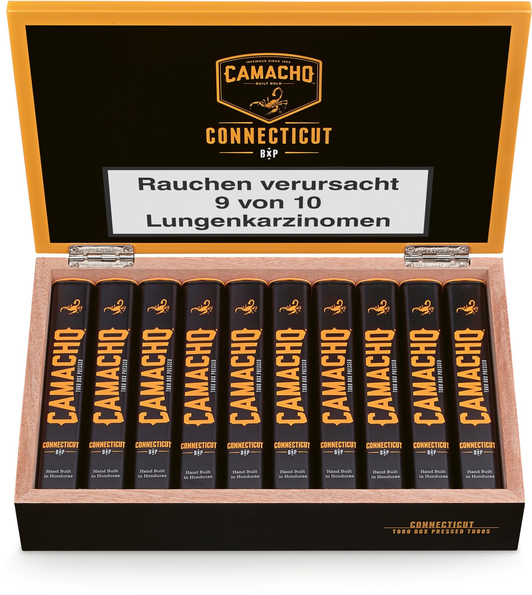 Camacho Connecticut Toro boxpressed Tubo Kiste offen