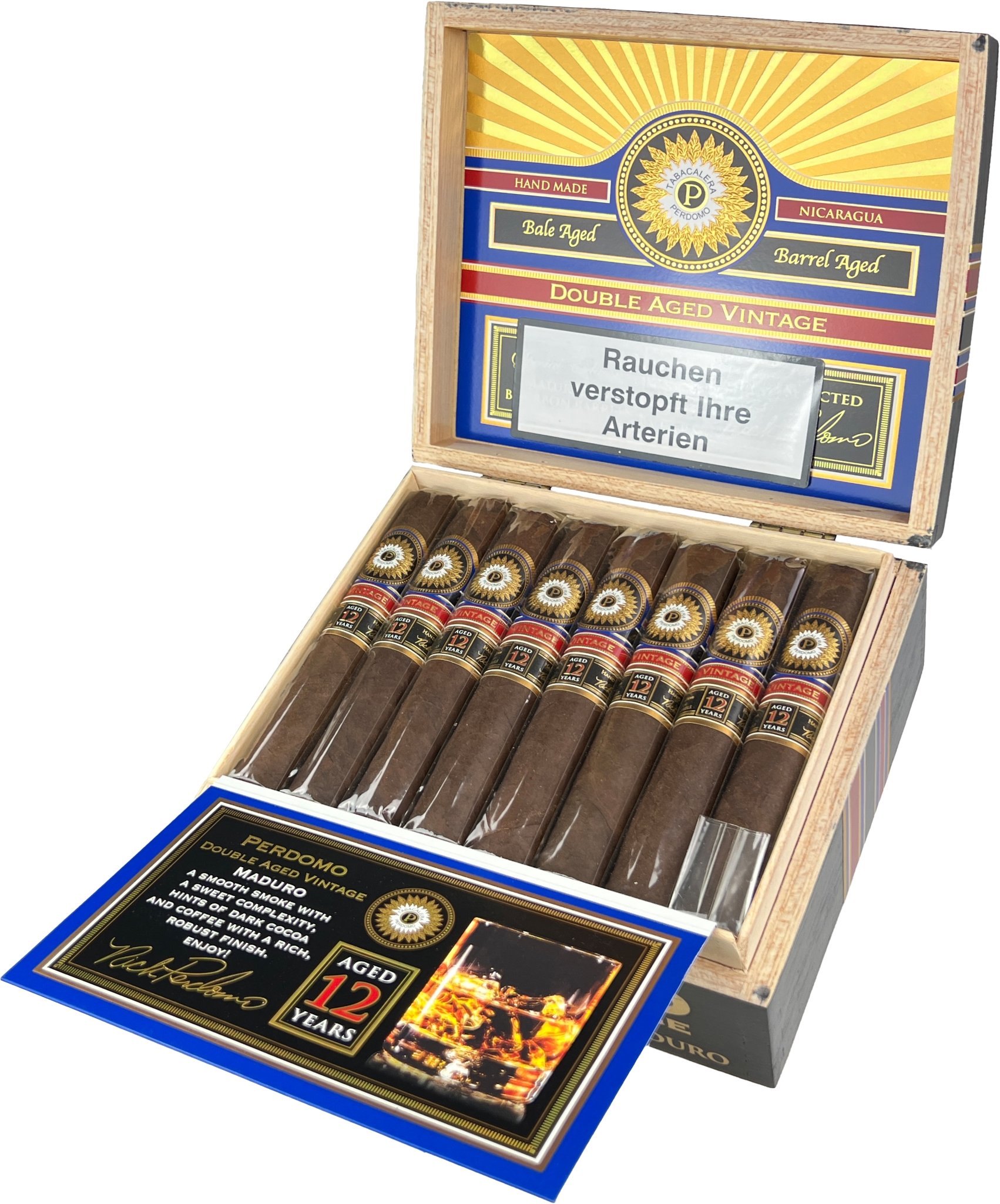 Perdomo Double Aged 12 Year Vintage (First Release 2014) Epicure (Maduro) Kiste offen