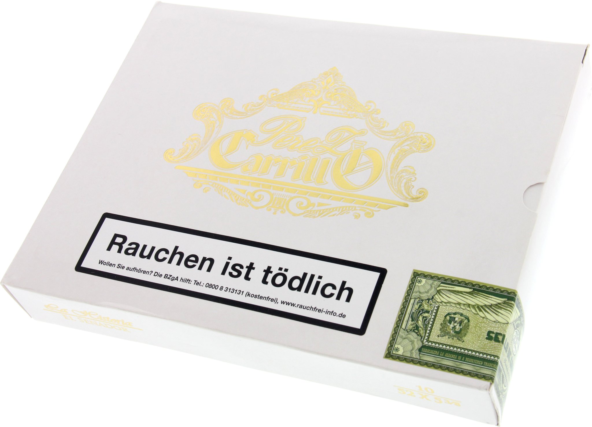 EPC Ernesto Perez-Carrillo La Historia El Senador Maduro (Robusto) Verpackung mit Warnhinweis