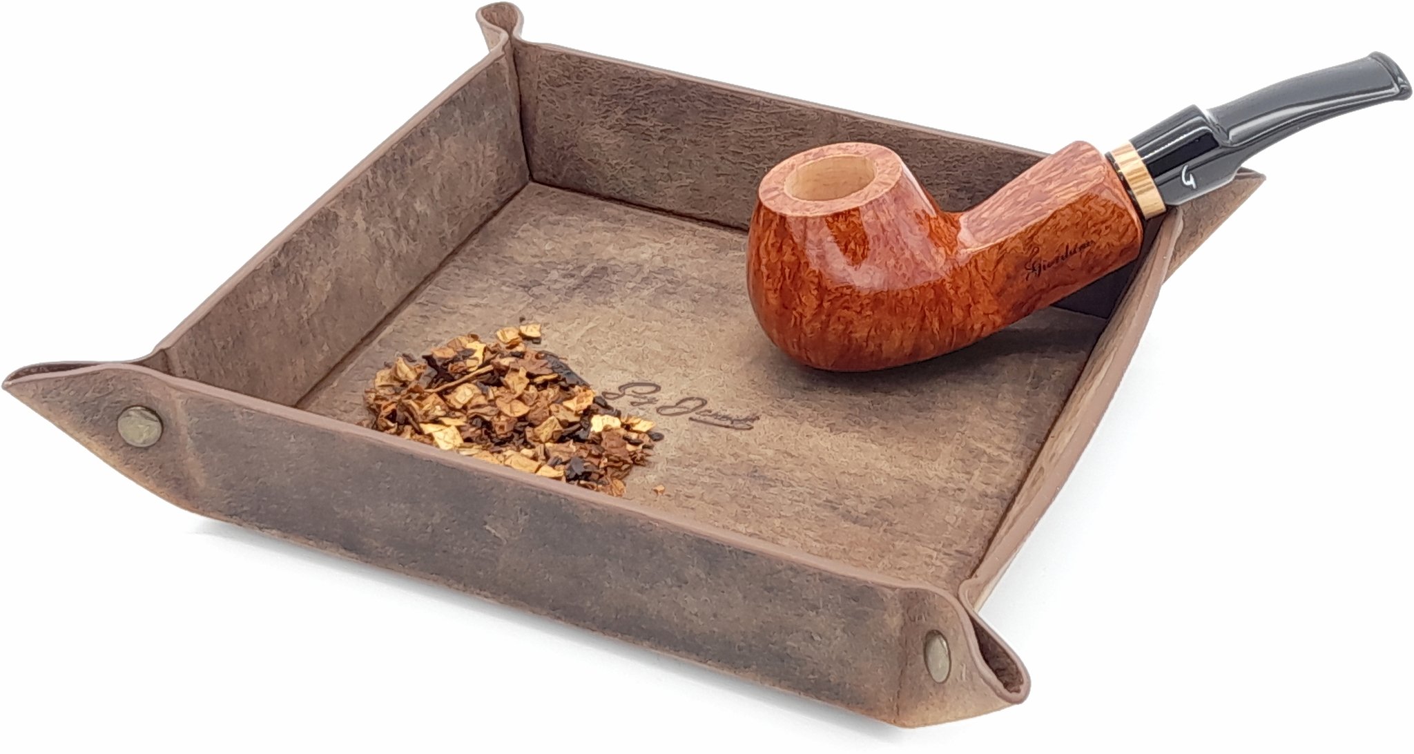 Guy Janot Tabaktopf Tabakteller Leder Buffalo (6262) Stimmungsbild