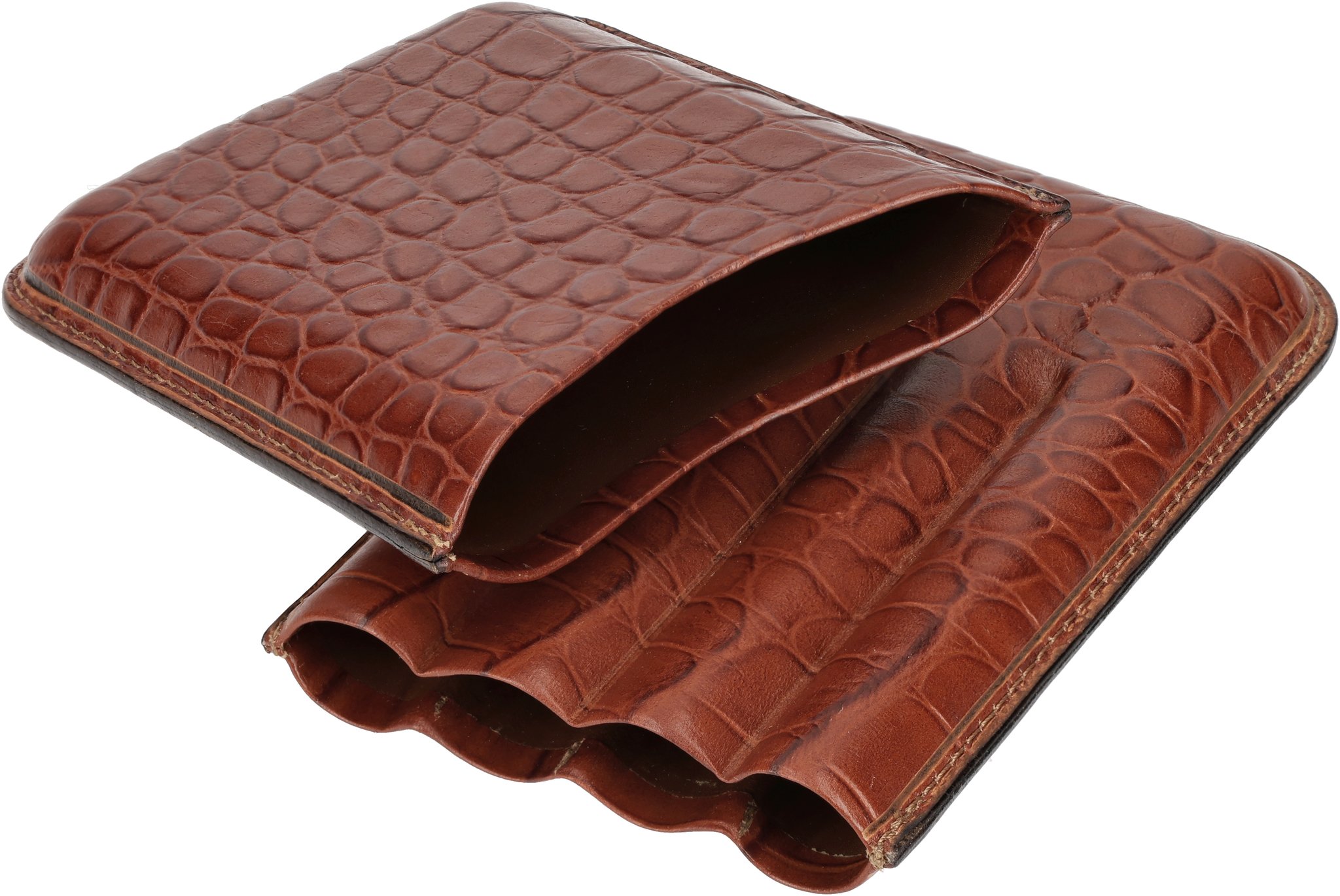 4er Leder Braun Croco 03