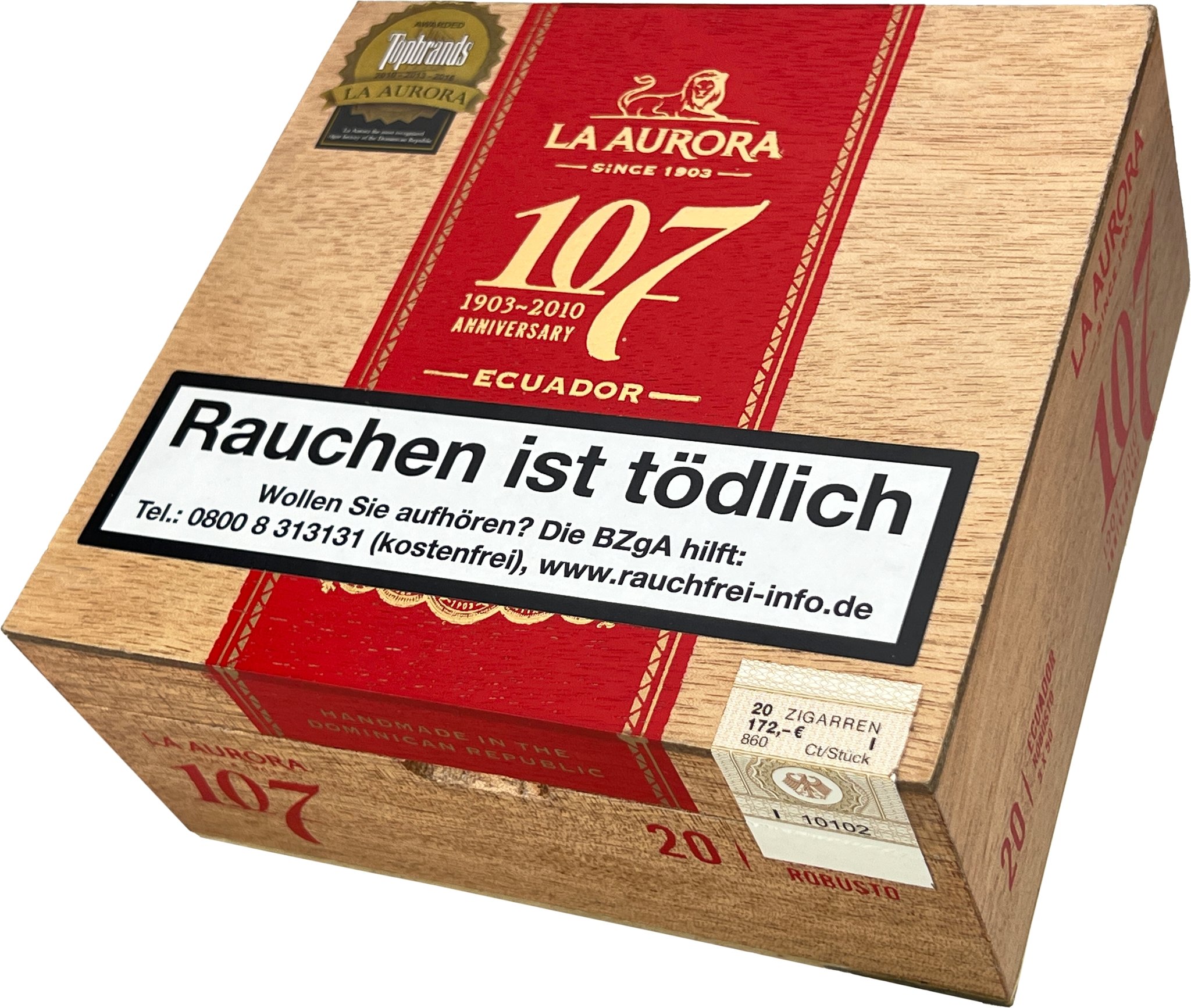La Aurora 107 Ecuador Robusto Kiste_01