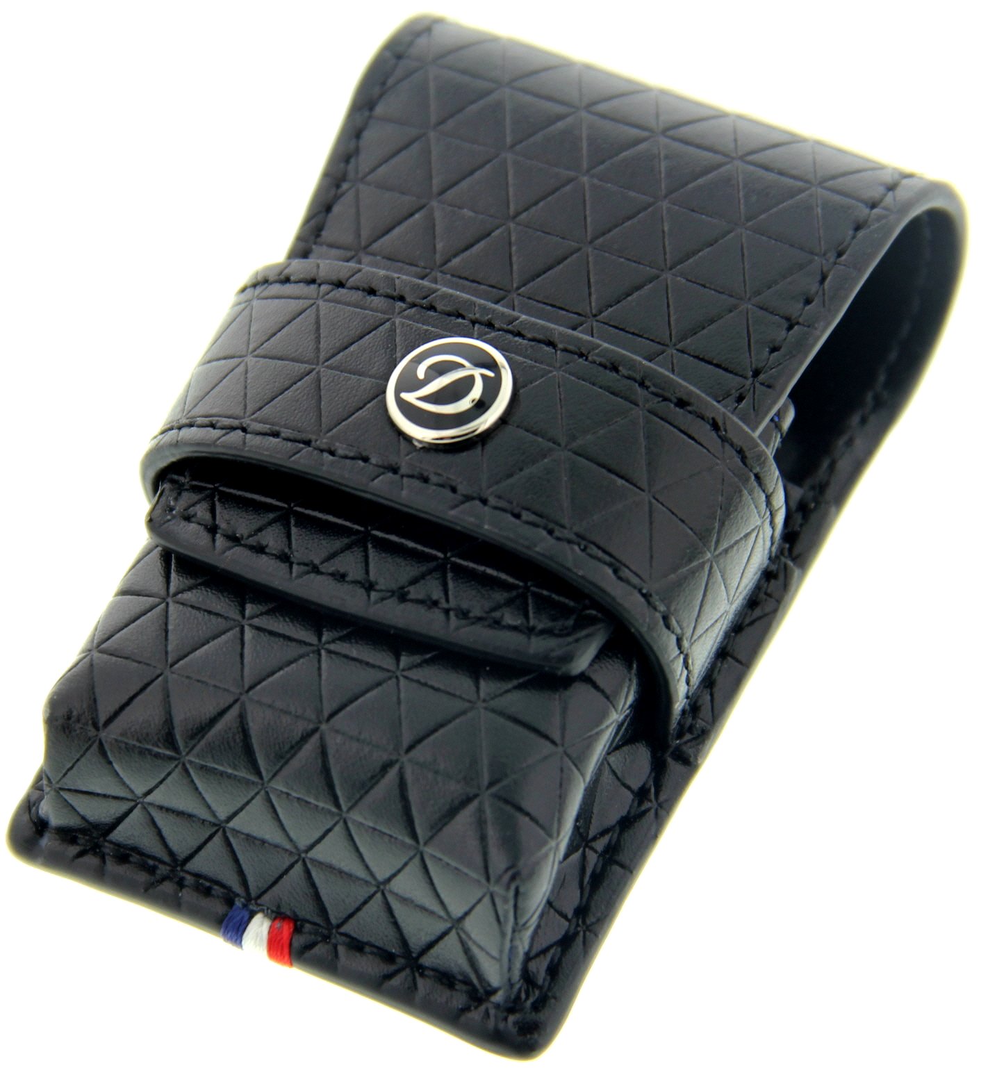 S.T. Dupont Feuerzeugetui schwarz Firehead Dupont Emblem (180096)