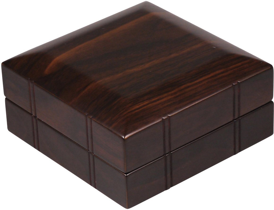 Classic Zigarrenascher schwenkbar walnut finish (524305) zugeklappt