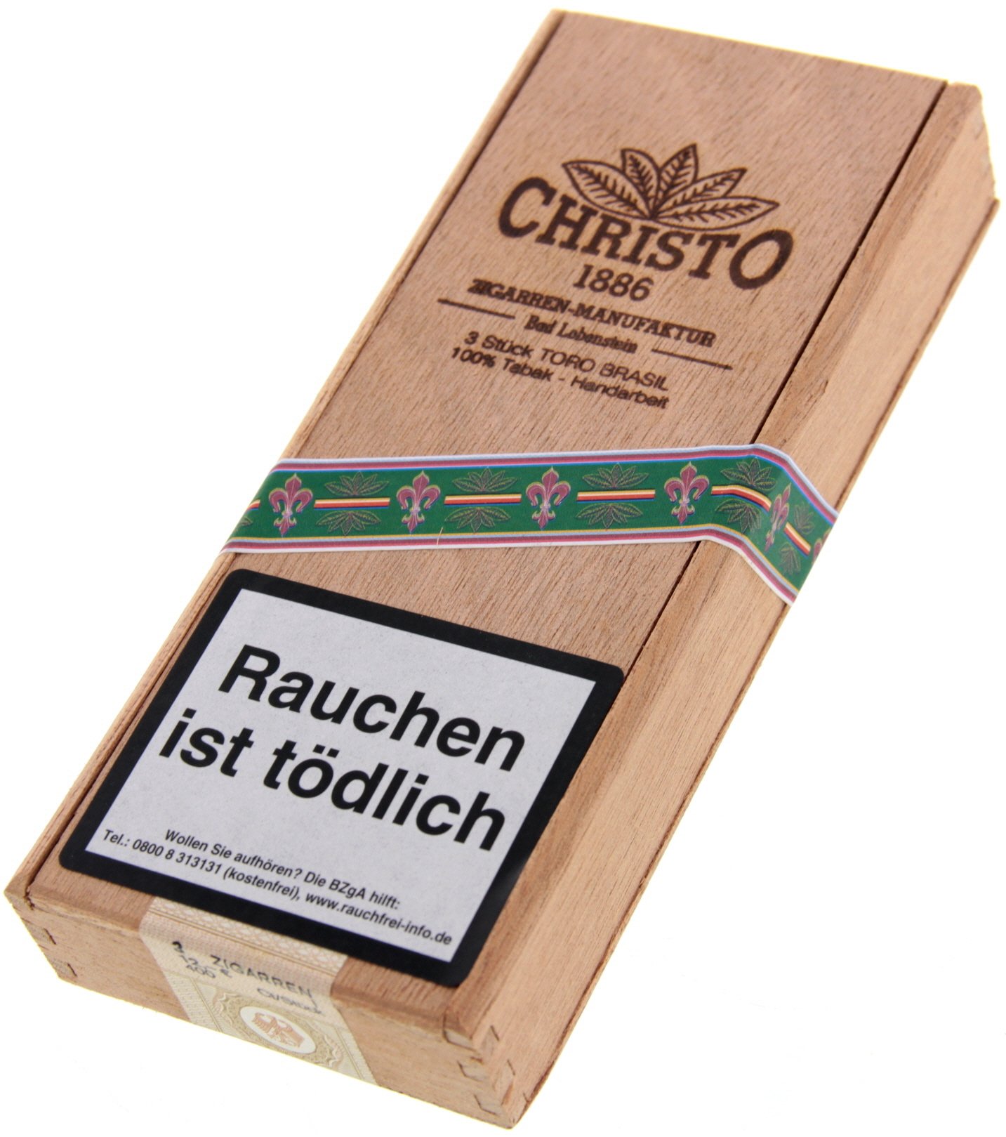 Christo 1886 Zigarrenmanufaktur Cigarren Toro Brasil 3er Kiste