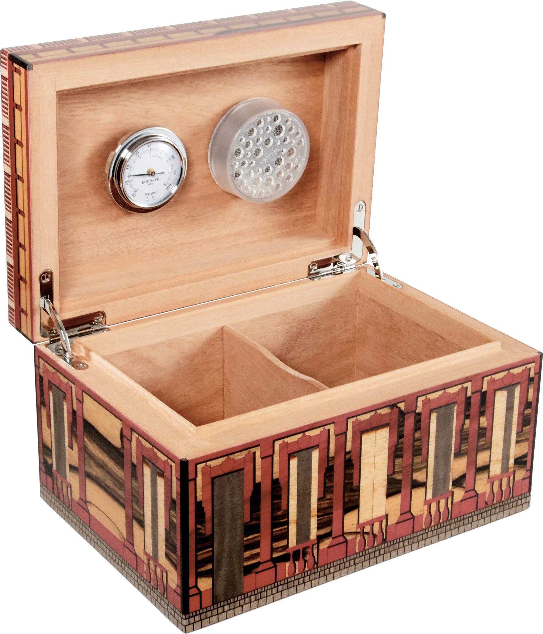 Elie Bleu Casa Cubana Collection Limited edition Humidor Multicolor Edition offen