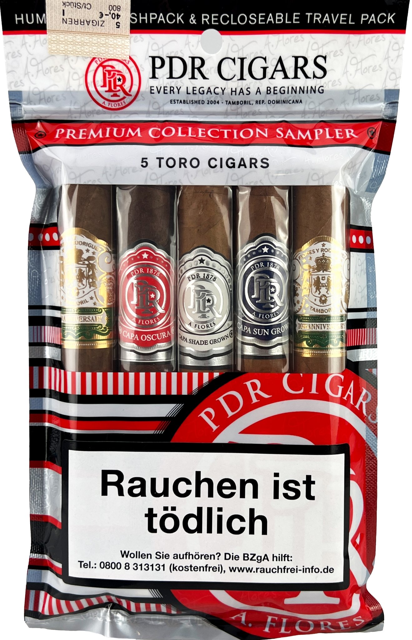 PDR Sampler Toro Travel Pack (5 Zigarren) Freshpack