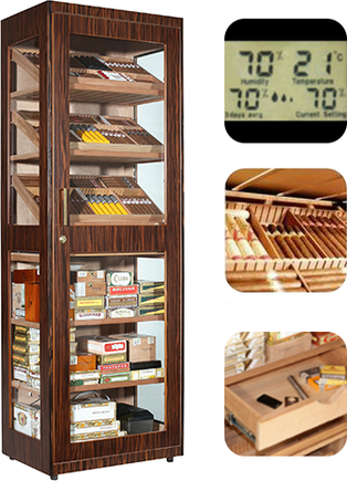 Adorini Humidor Schrank Capri braun