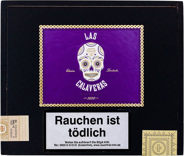 Crowned Heads Las Calaveras Edición Limitada 2020 LC 56 Kiste von oben