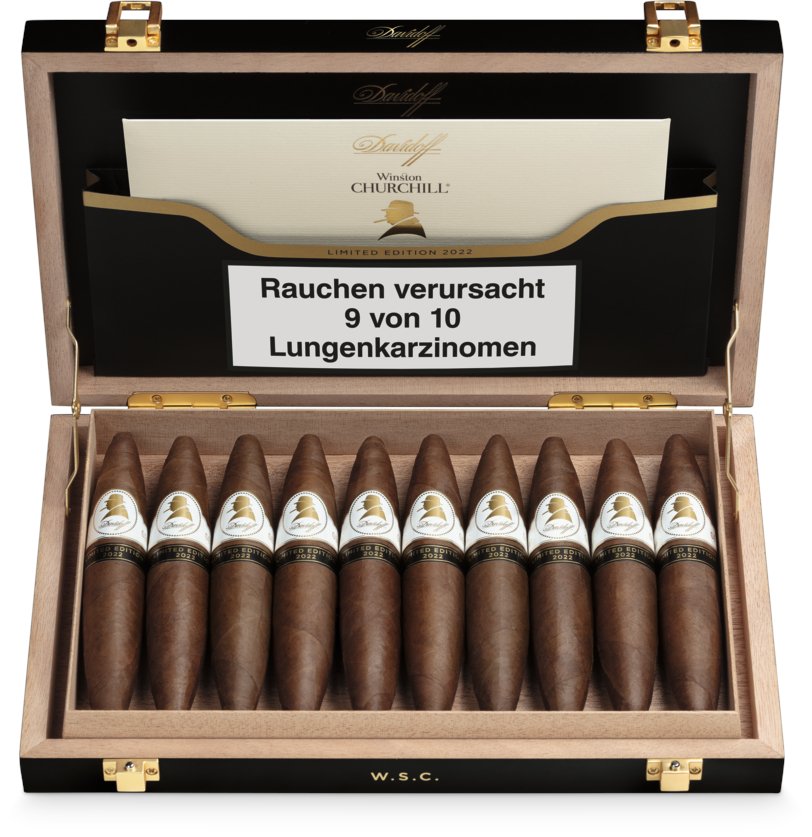 Davidoff Winston Churchill Limited Edition 2022 Kiste offen