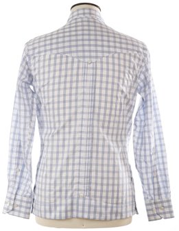 Cohiba Atmosphere Guayabera Hemden weiß/dunkelblau kariert Größe XL (6399490) Rückseite