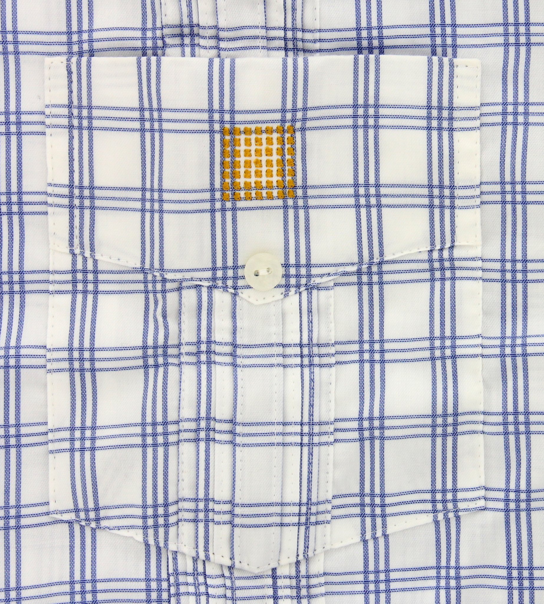 Cohiba Atmosphere Guayabera Hemden weiß/dunkelblau kariert Größe XL (6399490) Emblem