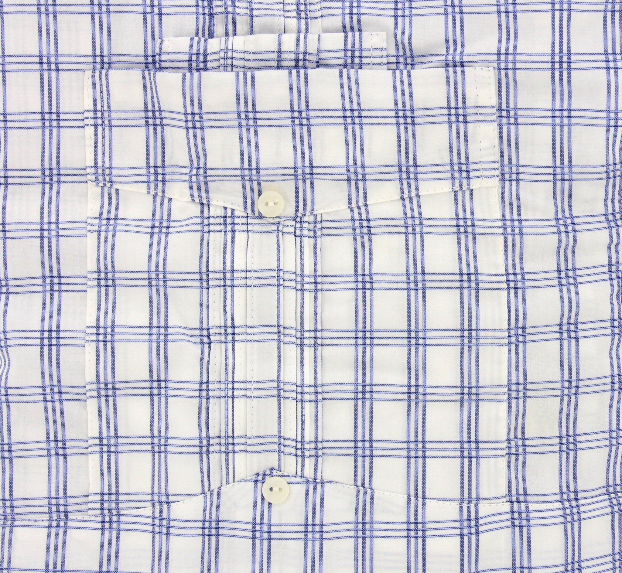 Cohiba Atmosphere Guayabera Hemden weiß/dunkelblau kariert Größe XL (6399490) Tasche