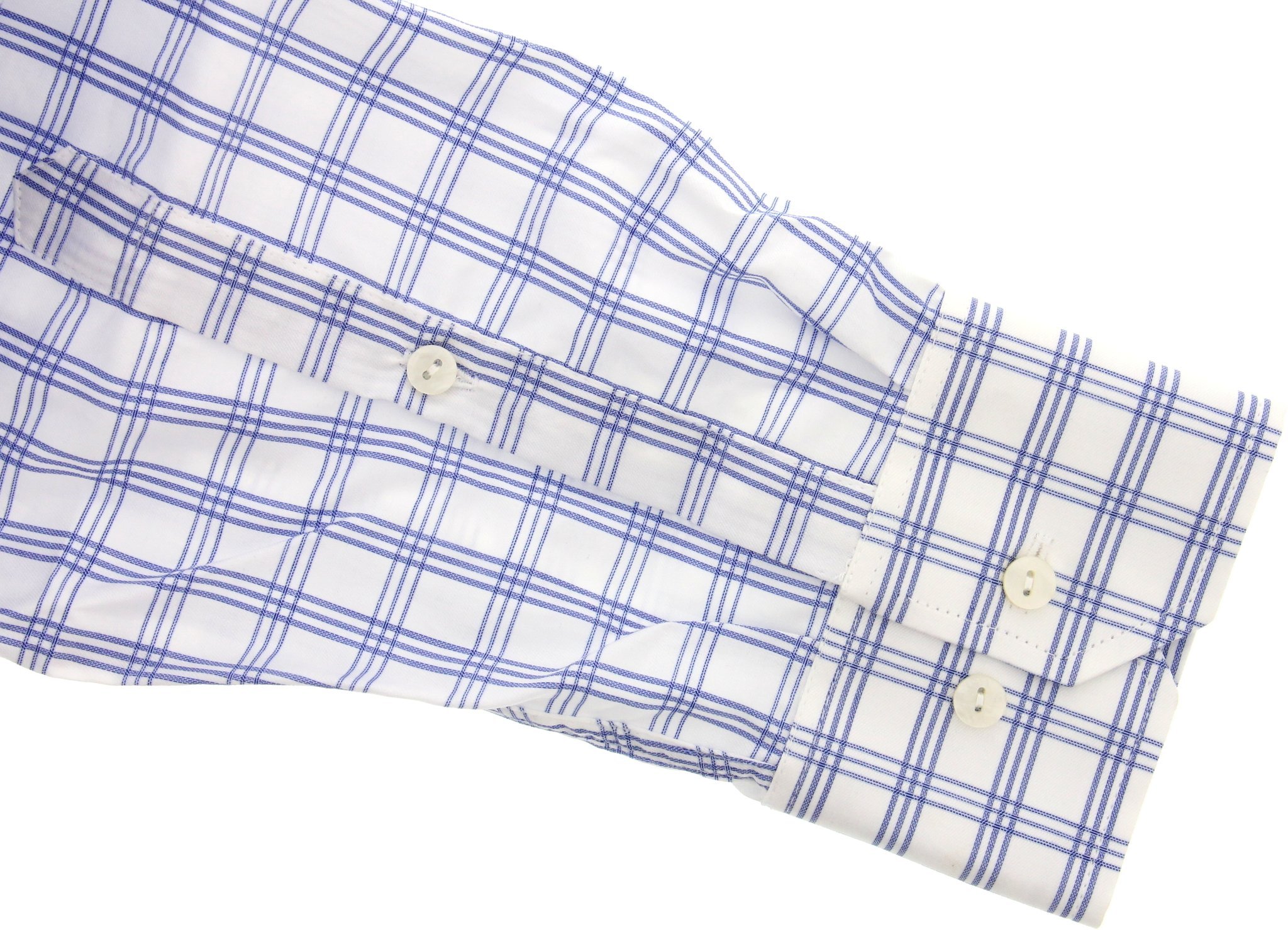 Cohiba Atmosphere Guayabera Hemden weiß/dunkelblau kariert Größe XL (6399490) Ärmel