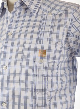 Cohiba Atmosphere Guayabera Hemden weiß/dunkelblau kariert Größe M (6399480)  Detailbild Logo