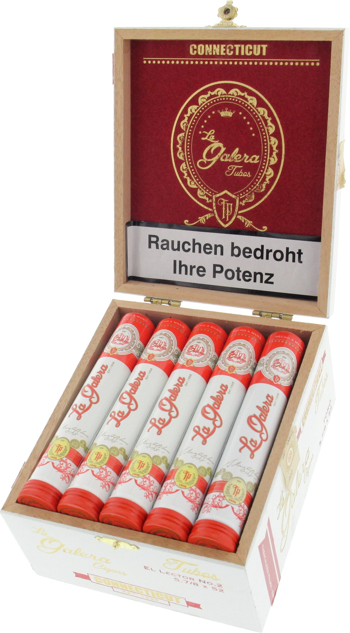 La Galera Connecticut El Lector No. 2 Tubos (Toro) Kiste offen