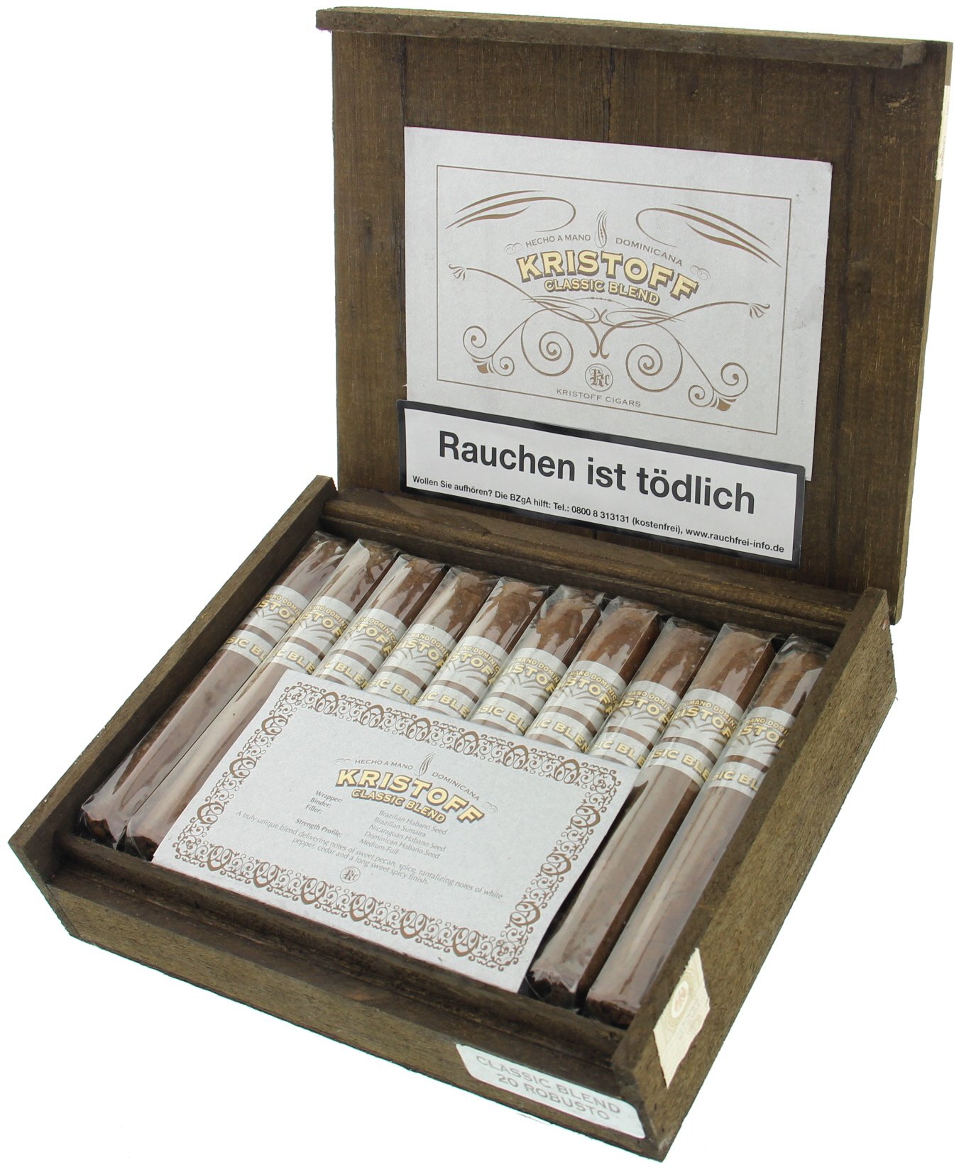 Kristoff Classic Blend Robusto Kiste offen