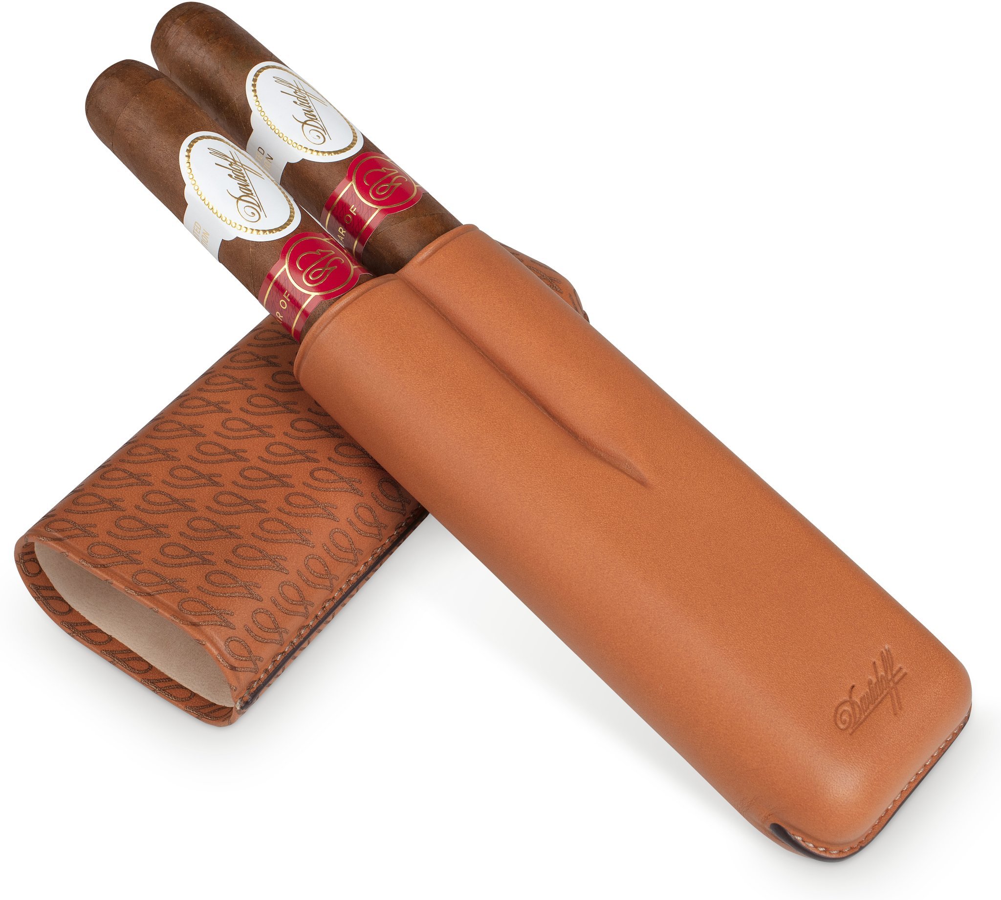Davidoff Kalbsleder Zigarrenetui Year of the Rat Edition XL 2 (116216) offen Detailbild 3
