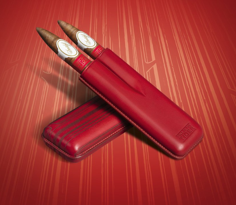 Davidoff Kalbsleder Zigarrenetui Year of the Tiger Edition XL 2 rot (119495) Stimmungsbild