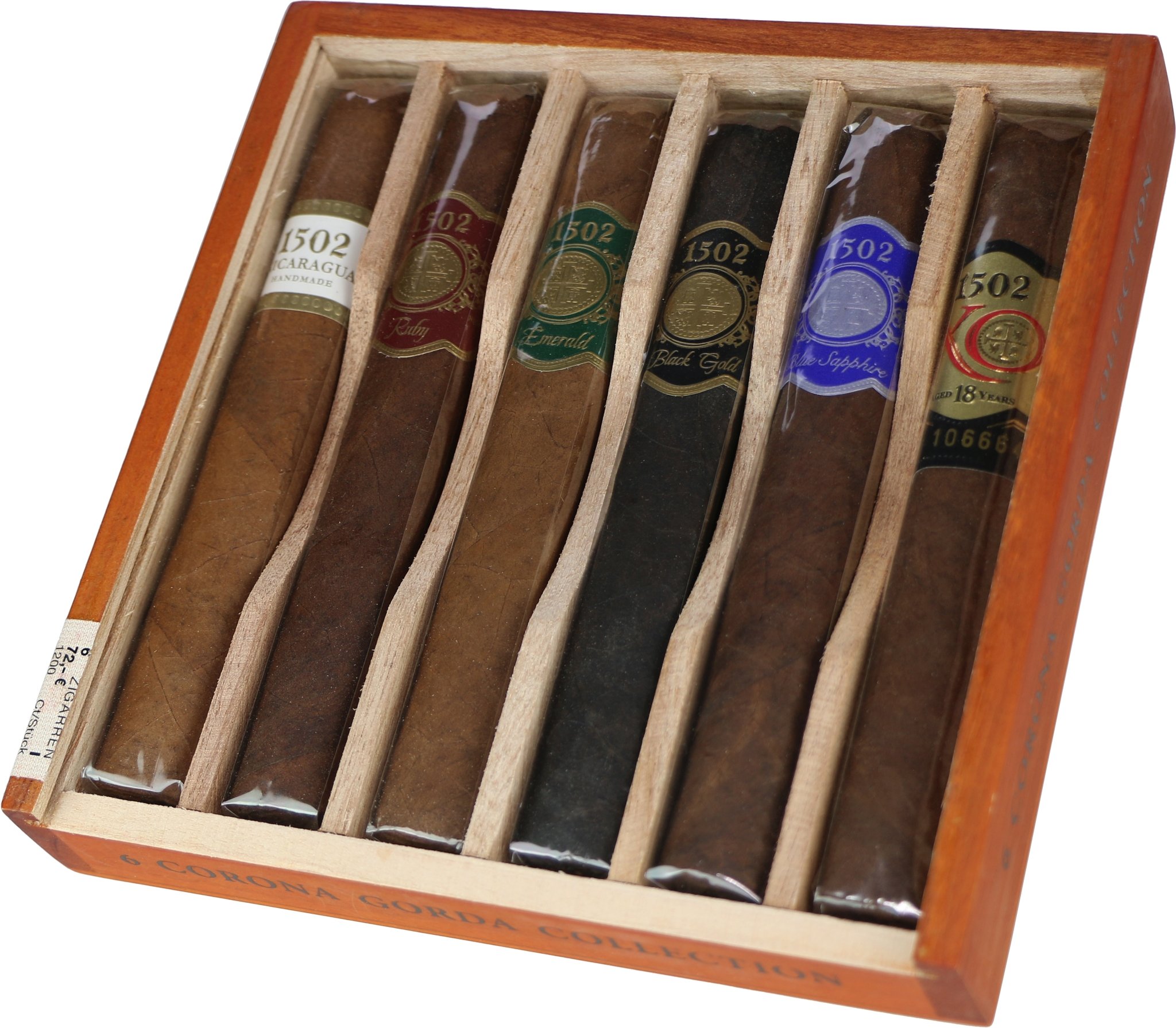 Corona Gorda Collection (5er) Kiste offen
