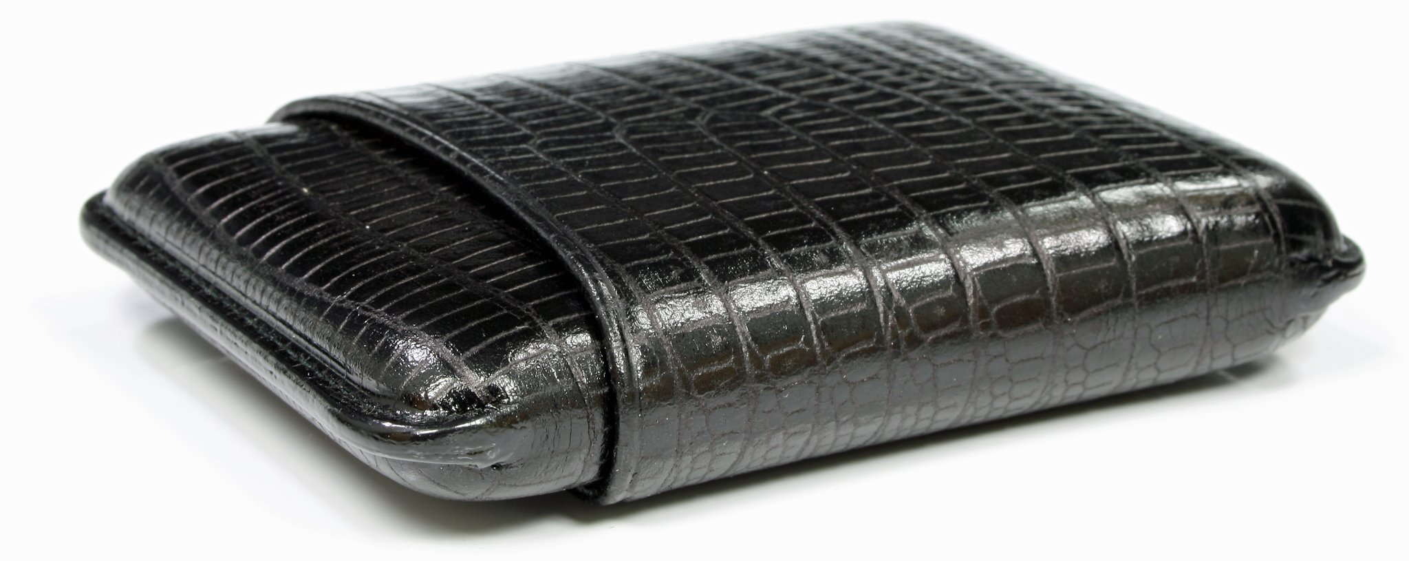 Martin Wess Premium Lederetui - Eidechse (Lizard) Black 8er Cigarillo (503) Detailbild