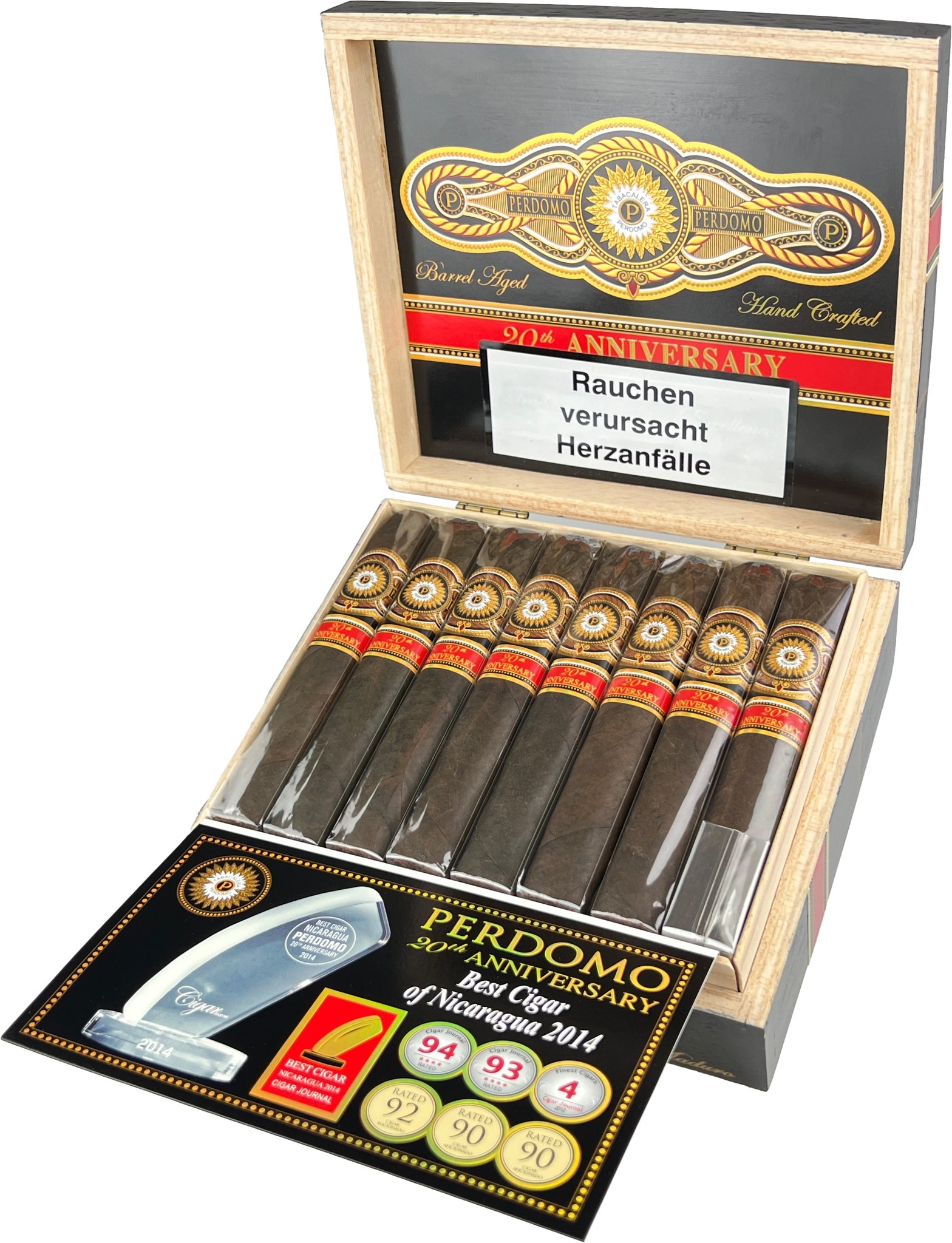 Perdomo 20th Anniversary Epicure (Maduro) Kiste offen