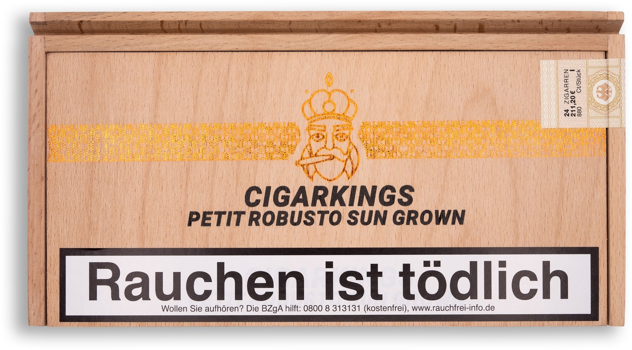 Cigarkings Petit Robusto Sun Grown Kiste Deckel