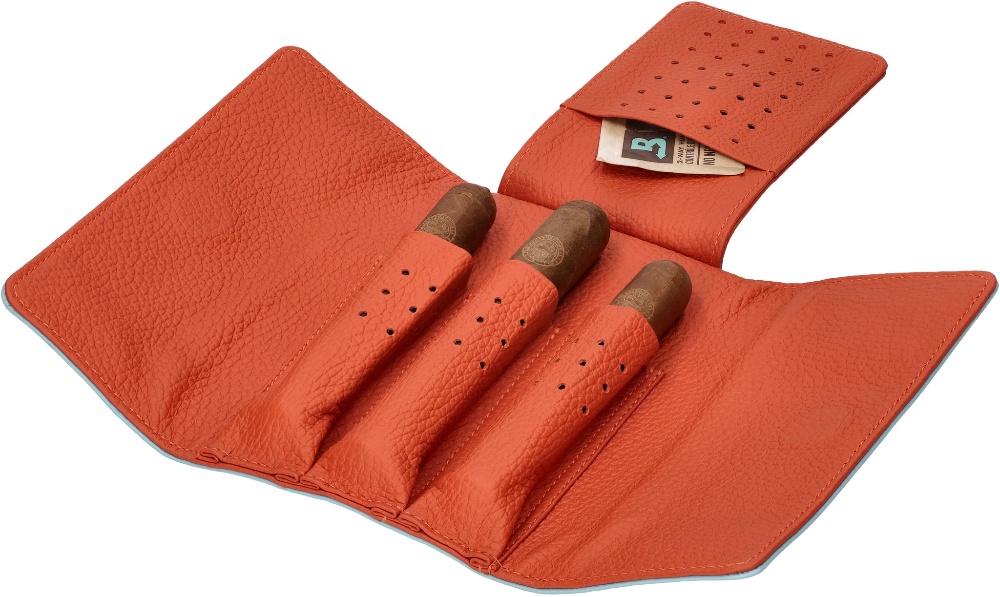 Nappa Duotone hellblau/orange