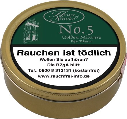House of Smoke Pfeifentabak No. 5 Golden Mixture 50g Dose (ehemals Speaker´s Pleasure) 61512