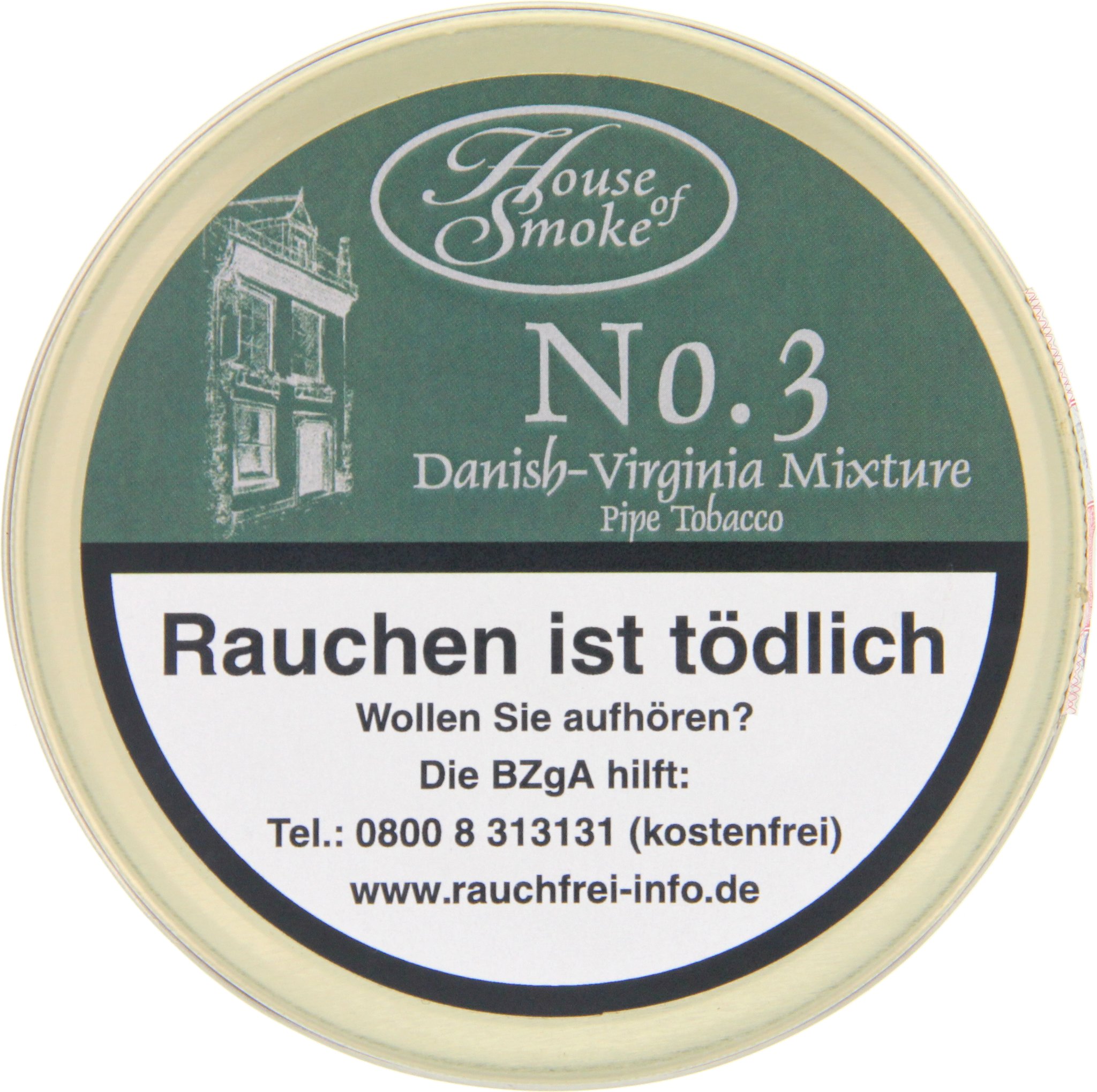 House of Smoke Pfeifentabak No. 3 Danish-Virginia 50g Dose (61912)