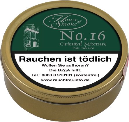 House of Smoke Pfeifentabak No. 16 Oriental Mixture 50g Dose (ehemals Horseman's Pleasure) (743